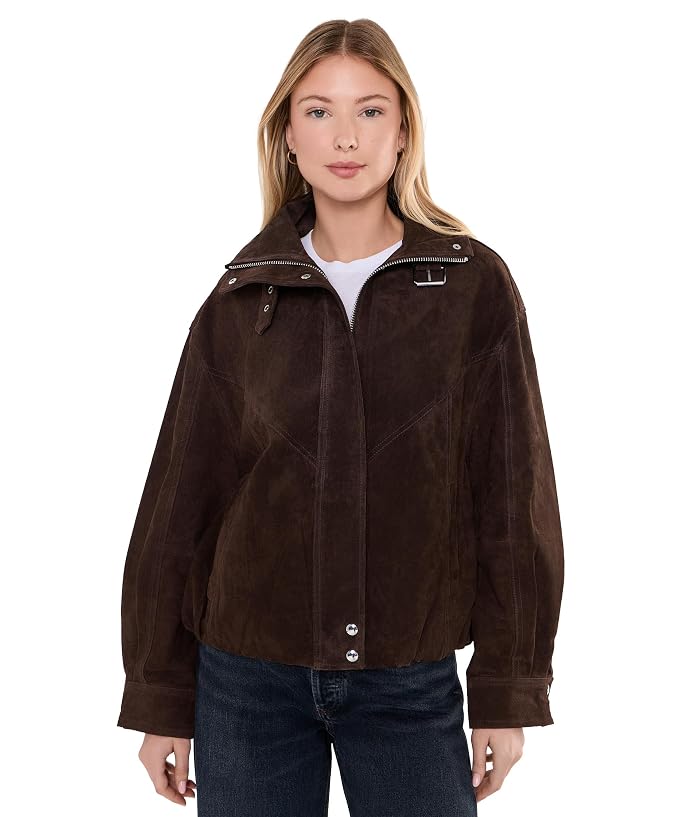 Women's Blank NYC Iced Chocolate Bomber Jacket