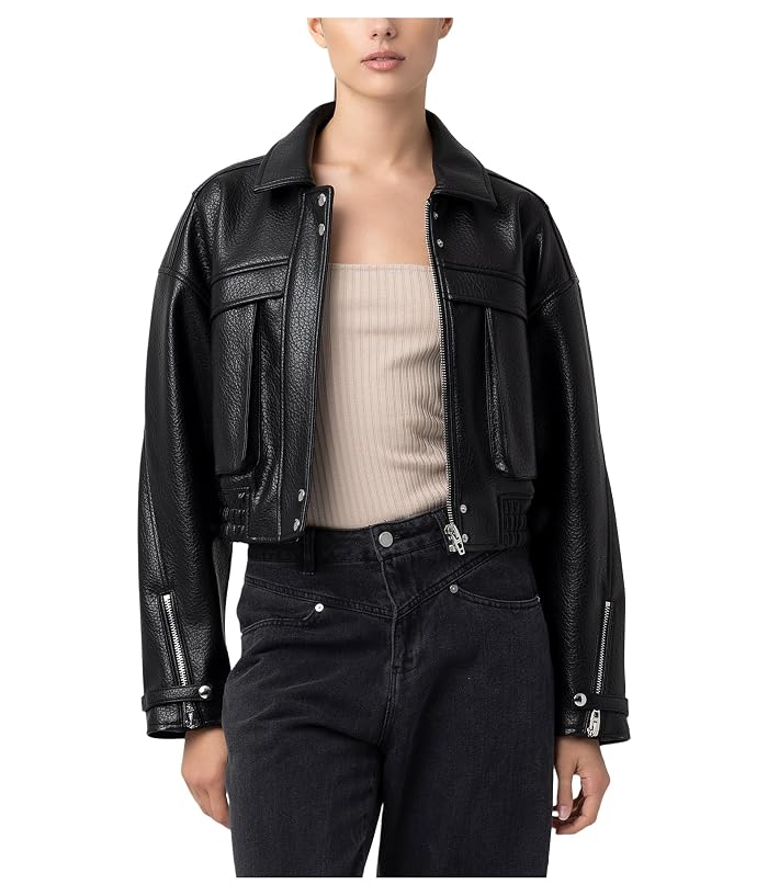 Women's Blank NYC Epic Moment Leather Bomber Jacket