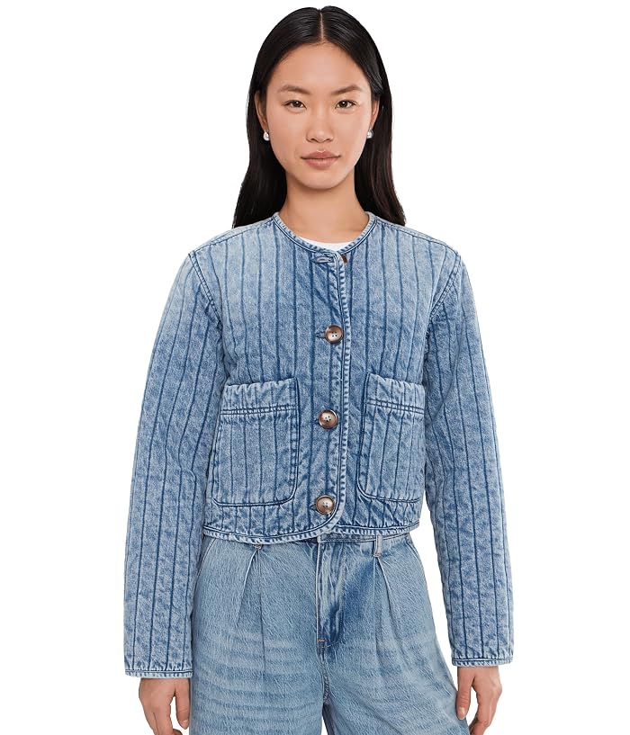 Women's Blank NYC Bottomless Brunch Denim Quilted Jacket