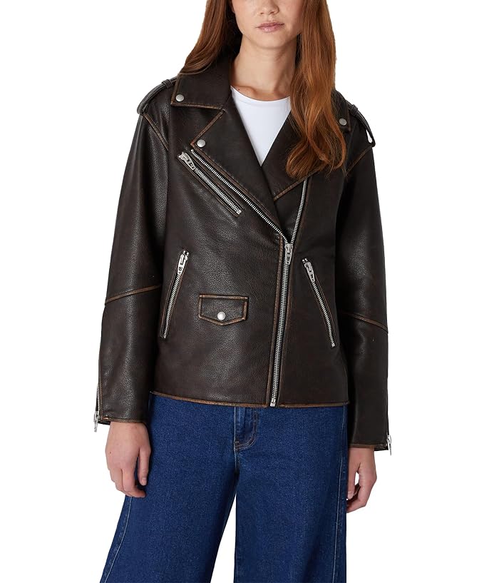 Women's Blank NYC Vegan Leather Moto Jacket
